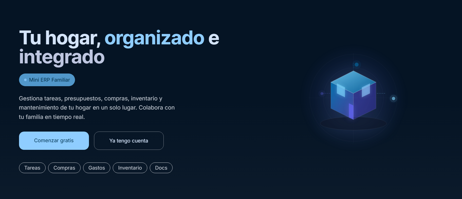 Captura de pantalla del proyecto HomeOs