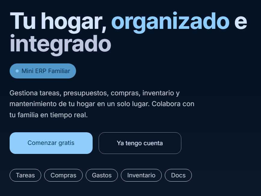 Captura de pantalla del proyecto HomeOs