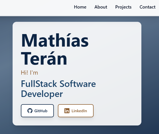 Captura de pantalla del proyecto Portafolio- FrontEnd